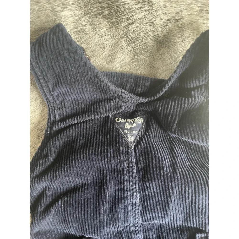 Osh Kosh Blue Corduroy Overalls 6 Months 3 6‎ Snap Crotch Lined